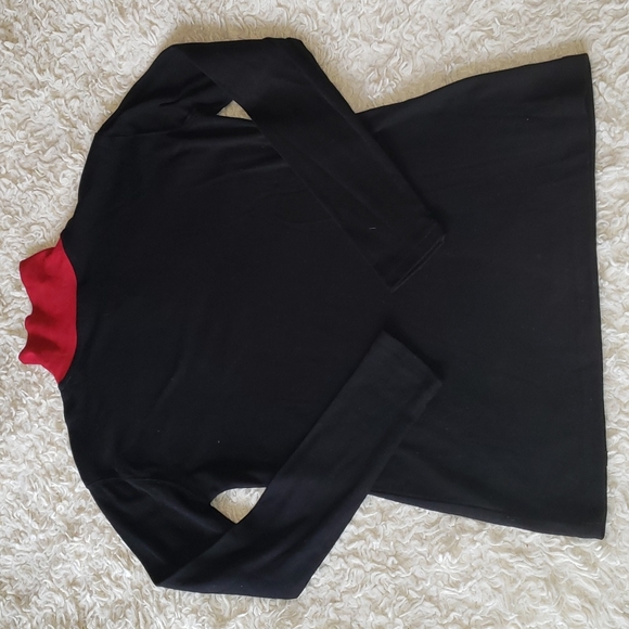 Prive Alliance Zip Long Sleeve Pullover Black Red Medium NWT - Picture 6 of 7